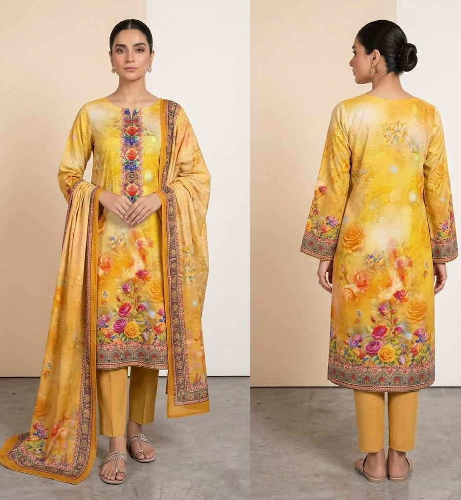 Vellura Luxury Premium 3 Piece Cotton Set Yellow